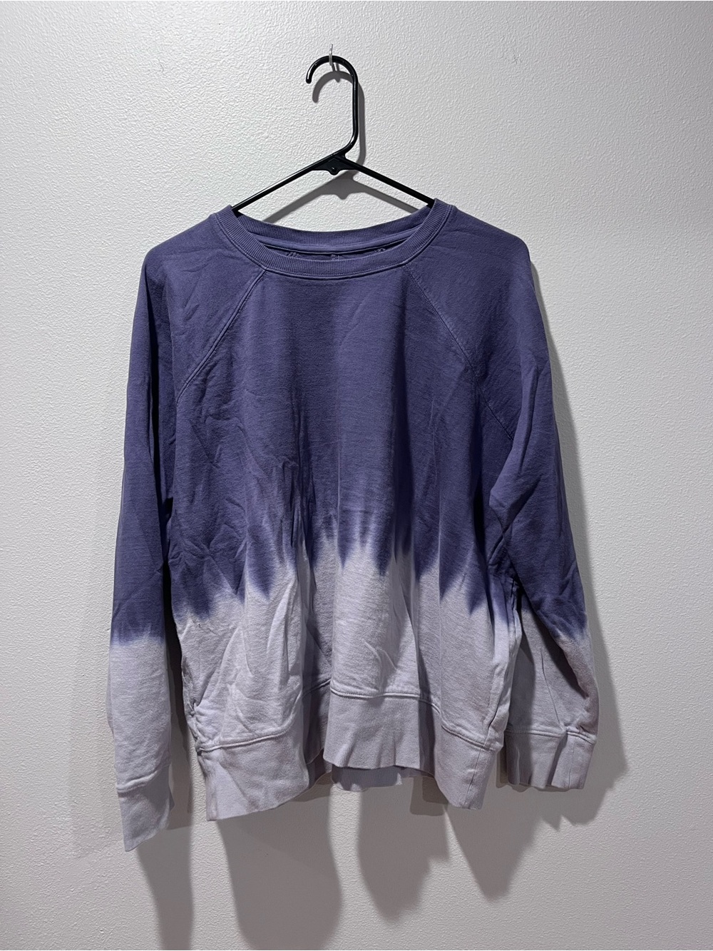 Athleta Purple-to-White Ombre Crewneck Sweater